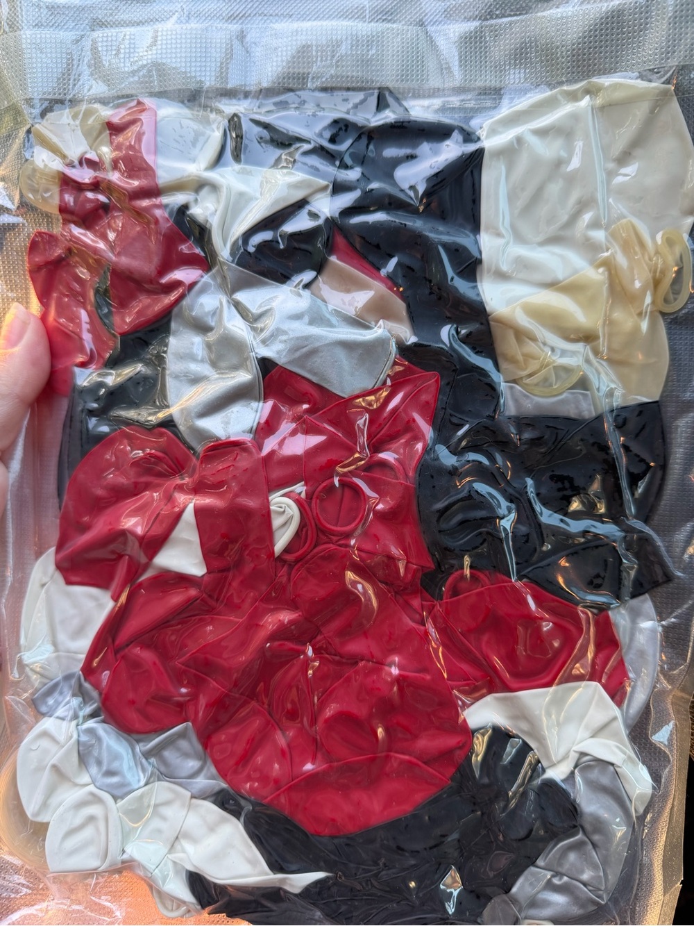 Red, black and white balloon arch kit - new, unopened